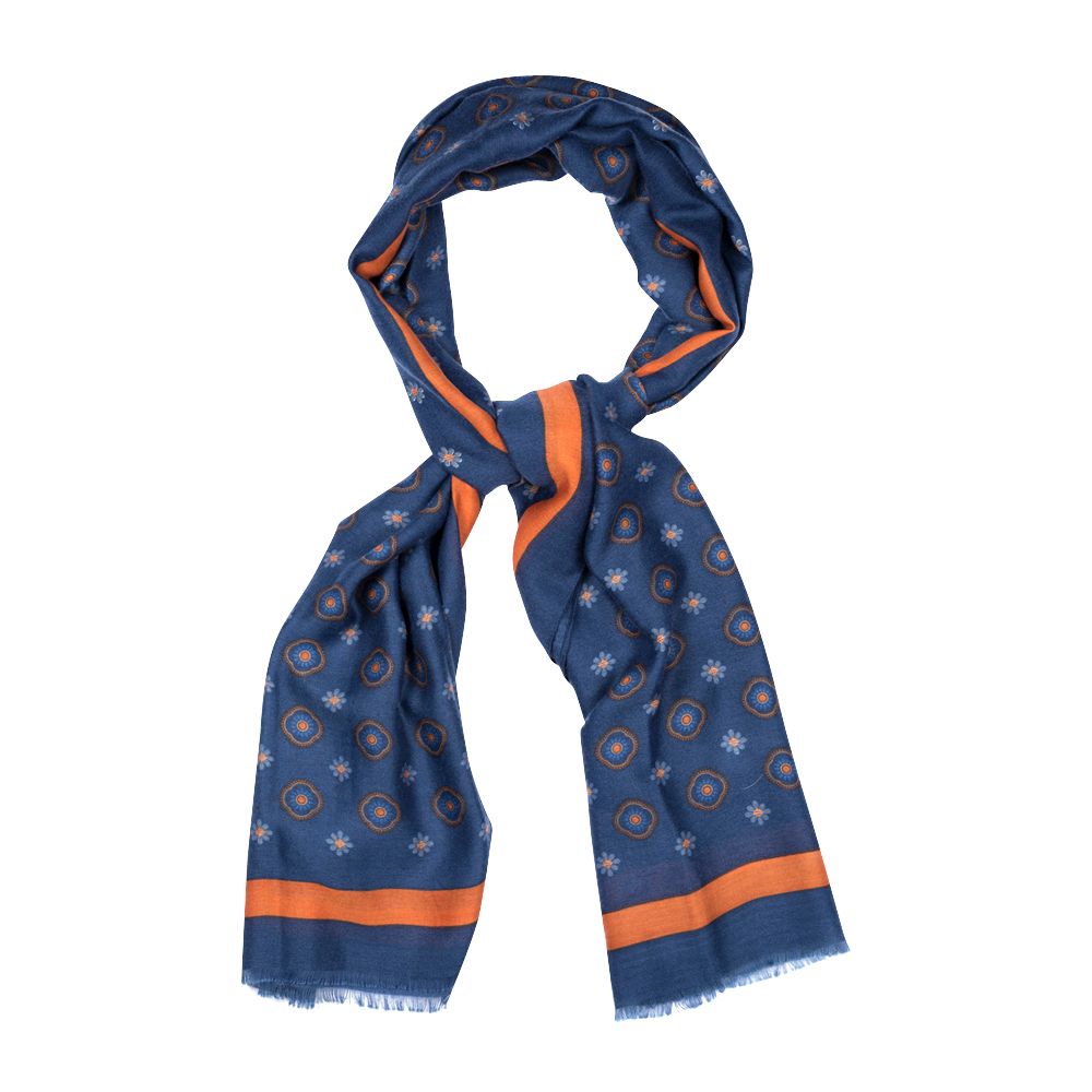 orange blue scarf