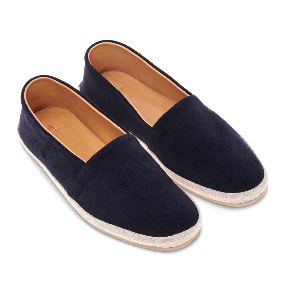 Ludwig Reiter Navy Blue Leather Suede 
