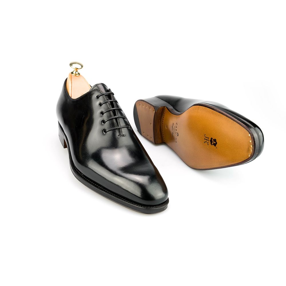 Black Cordovan Leather Oxford Shoes 